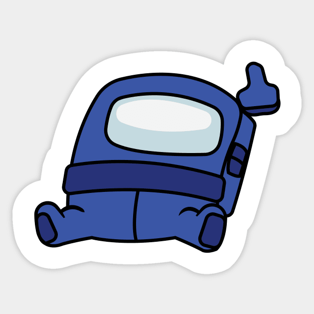 Blue Sus Sign #2 Sticker by Rampantarts